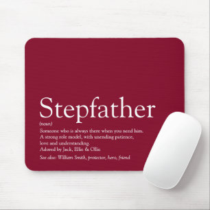 Cool Stepfather, Stepdad Definition Spaß Burgund Mousepad