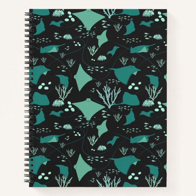 Cool Stingray Reef Diving Notizbuch (Vorderseite)