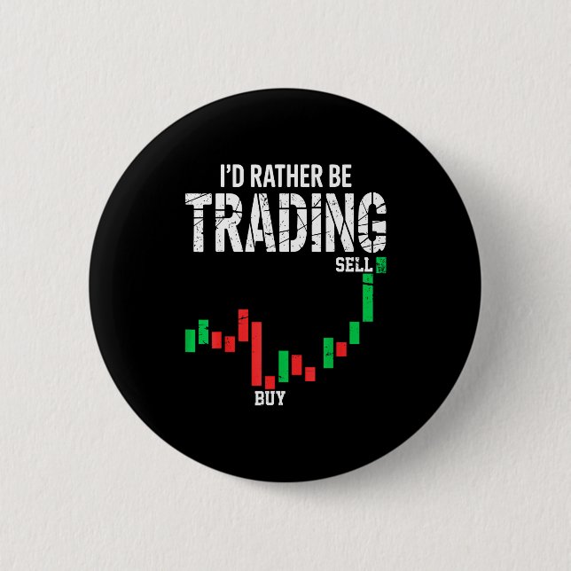 Cool Stock Market Men Women Stock Trader Day Tradi Button (Vorderseite)