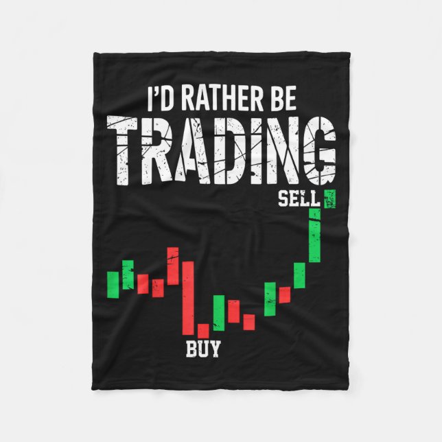 Cool Stock Market Men Women Stock Trader Day Tradi Fleecedecke (Vorderseite)