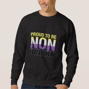 Cool Stolz, nicht binär zu sein Enby Genderqueer N Sweatshirt