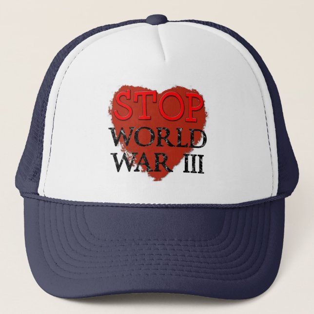 Cool Stopp War Hat! Truckerkappe (Vorderseite)