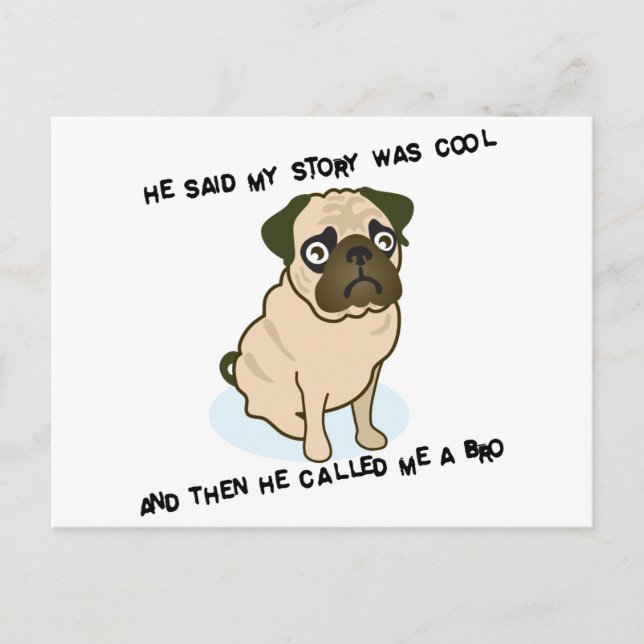 Cool Story Mops Postkarte (Vorderseite)