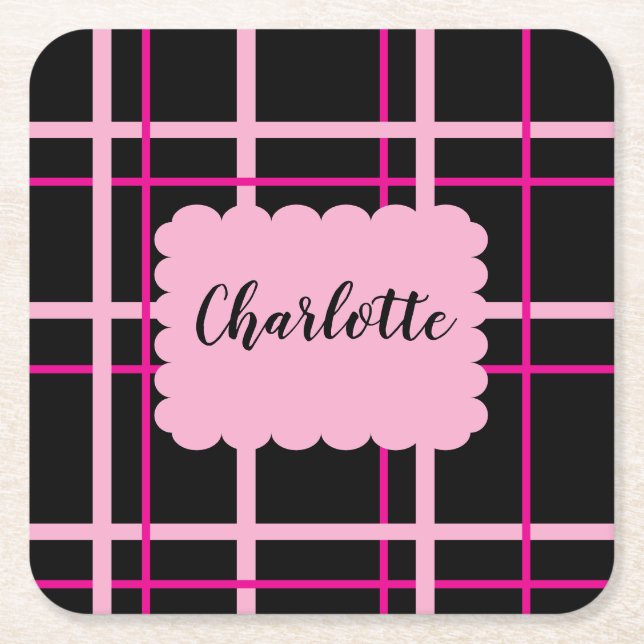 Cool Striped Pattern Rechteckiger Pappuntersetzer (Vorderseite)