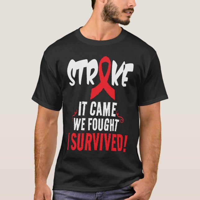 Cool Stroke I Survived Stroke Awareness Stroke Pat T-Shirt (Vorderseite)