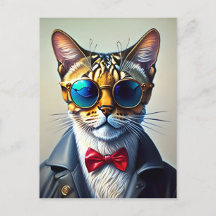 Cool Sunglass Cat # 2 Postkarte