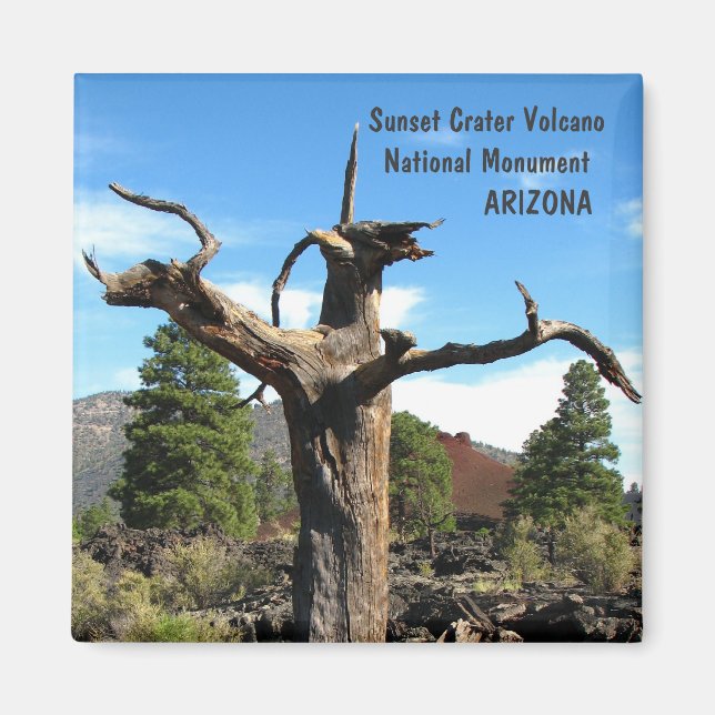 Cool Sunset Crater Volcano Magnet! Magnet (Vorne)