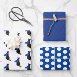 Cool Super Kitty - Cat Wrapping Paper Sheet Set Geschenkpapier Set