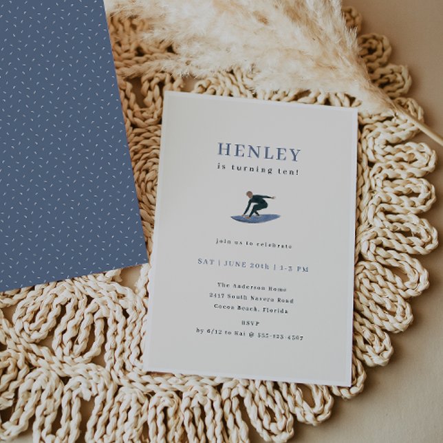 Cool Surfer Thema Geburtstagsparty Einladung (Von Creator hochgeladen)