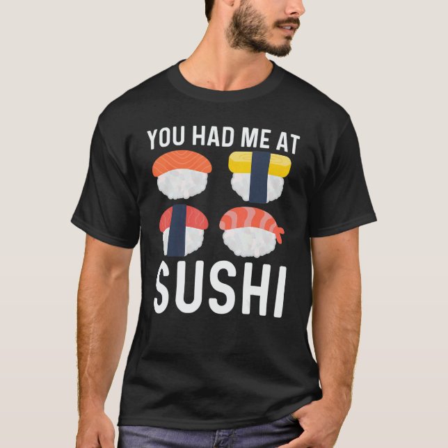 Cool Sushi For Men Women Japanese Sashimi Seafood  T-Shirt (Vorderseite)