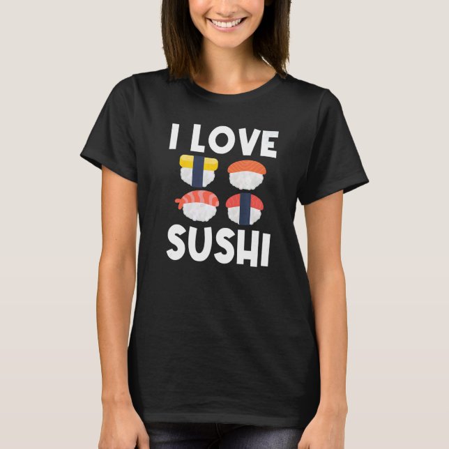 Cool Sushi For Men Women Japanese Sashimi Seafood  T-Shirt (Vorderseite)