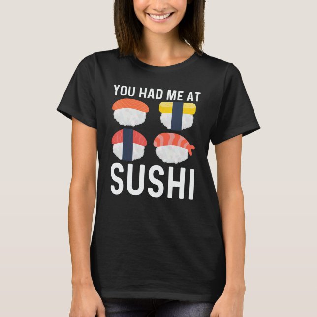Cool Sushi For Men Women Japanese Sashimi Seafood  T-Shirt (Vorderseite)