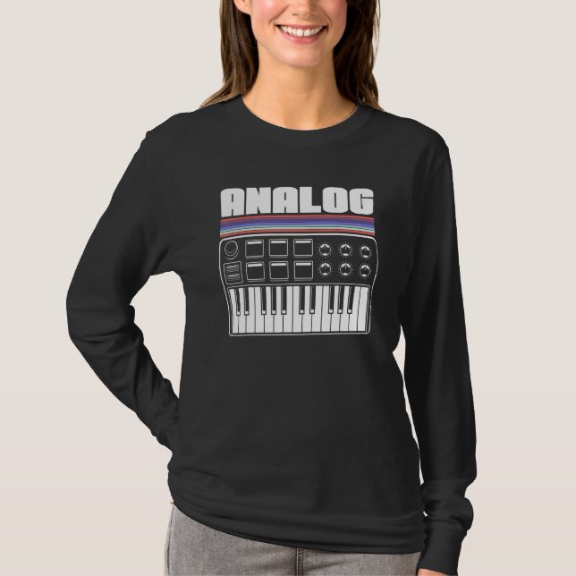 Cool Synthesizer Analog Acid Machine Nerd Synth 80 T-Shirt (Vorderseite)