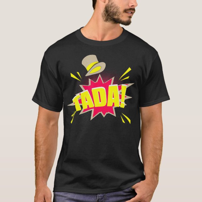 Cool Tada Magic Trick Comic Style Magicians Gesche T-Shirt (Vorderseite)