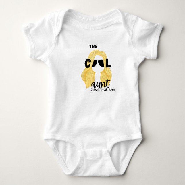 Cool Tante Blonde Baby Bodysuit Strampler (Vorderseite)