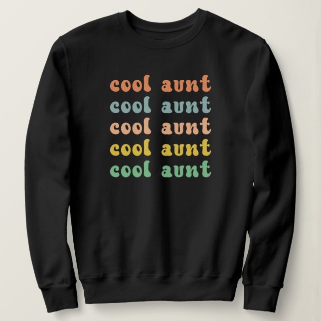 Cool Tante Modernes Retro Niedliche Geschenke für  Sweatshirt (Design vorne)