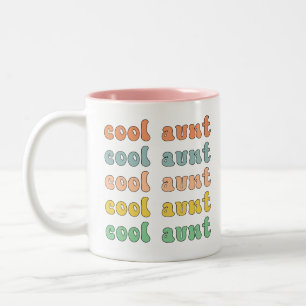 Cool Tante Modernes Retro Niedliche Geschenke für  Zweifarbige Tasse