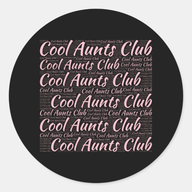 Cool Tanten Club Runder Aufkleber (Vorderseite)