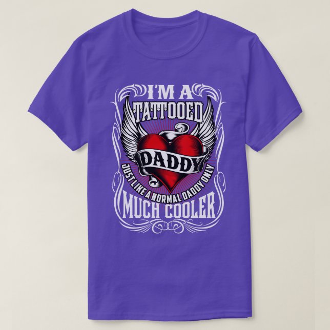 Cool Tattooed Daddy T-Shirt (Design vorne)
