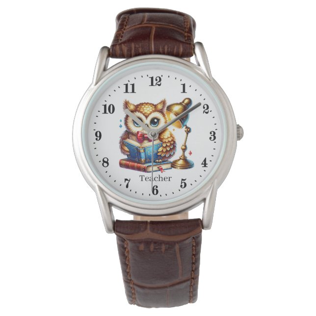 Cool Teacher owl customizable  Armbanduhr (Vorderseite)