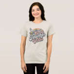 Cool Teacher Vibes Retro Rainbow Bird Tri-Blend Shirt<br><div class="desc">A retro-style “Cool Teacher Vibes” design featuring a vintage rainbow, flowers, and a bird illustration. Perfect for teachers who bring positive energy, creativity, and style to the classroom.</div>