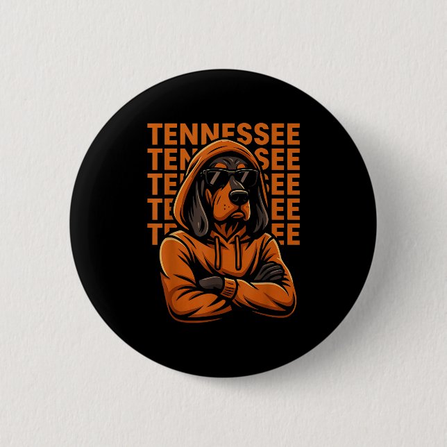 Cool Tennessee Dog Lovers Coonhound Men Women Kids Button (Vorderseite)