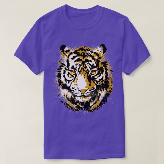 Cool Tiger Head Realitus Tiger Eyes T-Shirt (Design vorne)