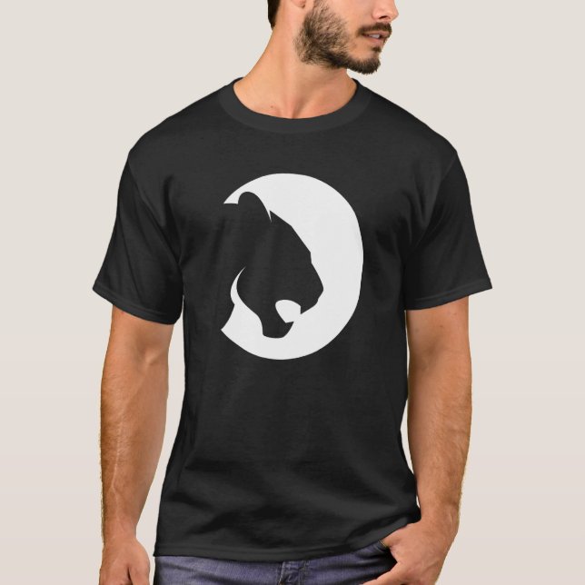 Cool Tiger Leopard Cougar Puma Head Face Animal Wi T-Shirt (Vorderseite)