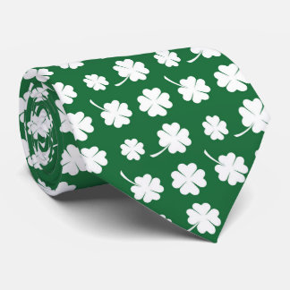 Cool tiled four leaf clovers Saint Patrick's Day  Krawatte