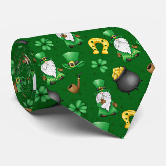 Cool tiled Saint Patrick's Day pattern leprechaun  Krawatte
