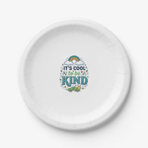 Cool To Be Kind Regenbogen-Raupe-Shirt-Design_1 Pappteller