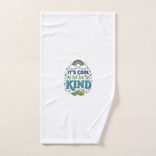 Cool To Be Kind Regenbogen-Raupen-Shirt-Design_1 Handtuch