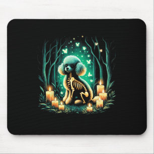 Cool Toy Poodle Dog Skeleton Halloween Hund Mama V Mousepad