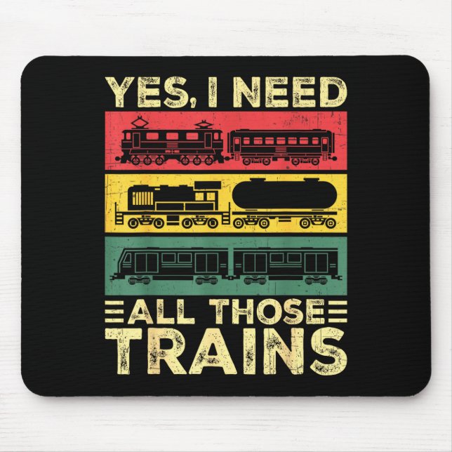Cool Train Model Funny Train Railroad  Mousepad (Vorne)