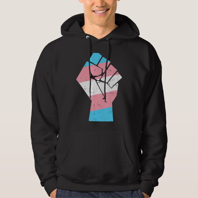 Cool Transgender Fist Pride Rights Lgbt Transexua Hoodie (Vorderseite)