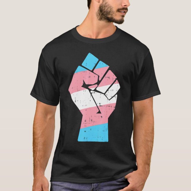 Cool Transgender Fist Pride Rights Lgbt Transexua T-Shirt (Vorderseite)