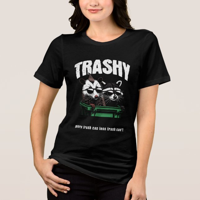 Cool Trash Panda and  Opossum for raccoon lovers Tri-Blend Shirt (Vorderseite)