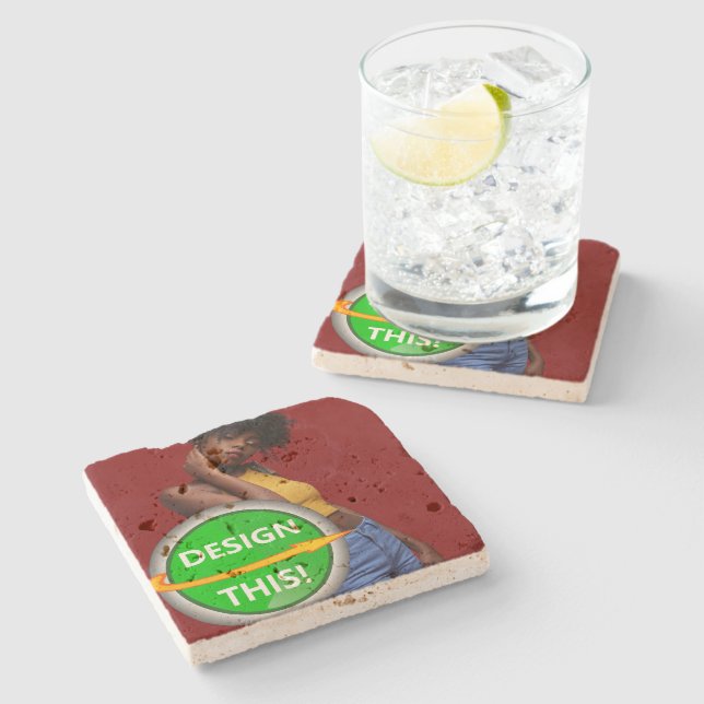 COOL! Travertine Stone Untersetzer - kundenspezifi (Seitenansicht)