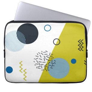 Cool, trendig, modern, geometrisch grün von Memphi Laptopschutzhülle