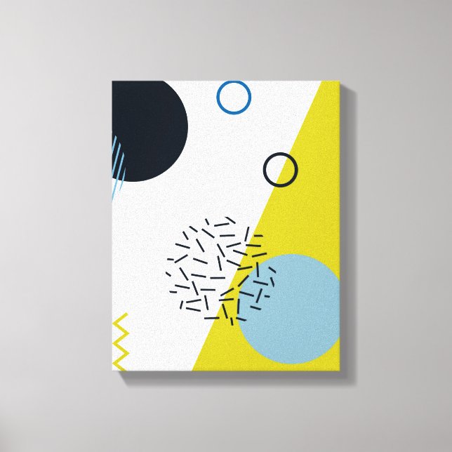 Cool, trendig, modern, geometrisch grün von Memphi Leinwanddruck (Vorderseite)