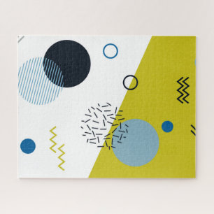 Cool, trendig, modern, geometrisch grün von Memphi Puzzle