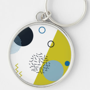 Cool, trendig, modern, geometrisch grün von Memphi Schlüsselanhänger