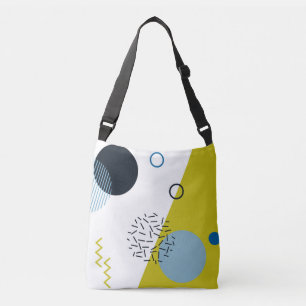 Cool, trendig, modern, geometrisch grün von Memphi Tragetaschen Mit Langen Trägern