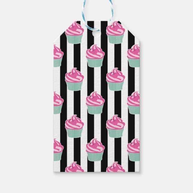 Cool Trendy Black and Wite Geschenkanhänger (Vorderseite)