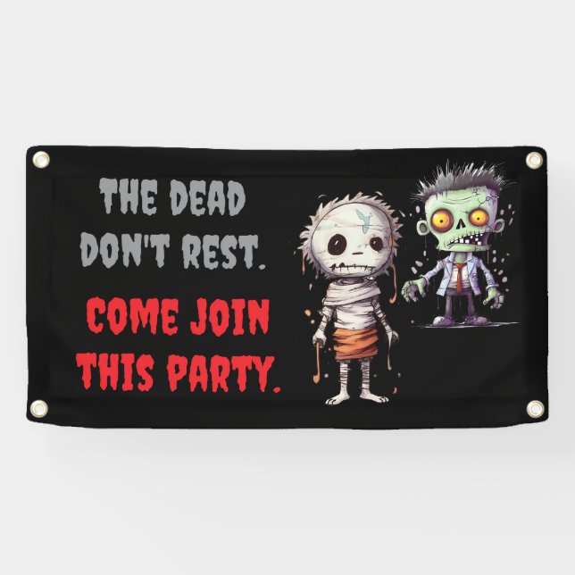 Cool Trendy Halloween-Party Banner (Horizontal)
