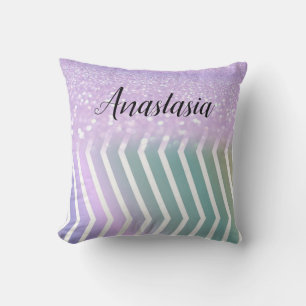 Cool Trendy Lila Glitzer Kissen