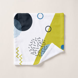 Cool, trendy, modern, grün-blaues geometrisches waschlappen