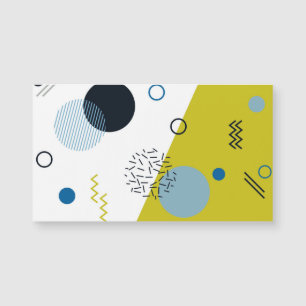 Cool, trendy, modern, Memphis grün blau geometrisc Magnetkarte