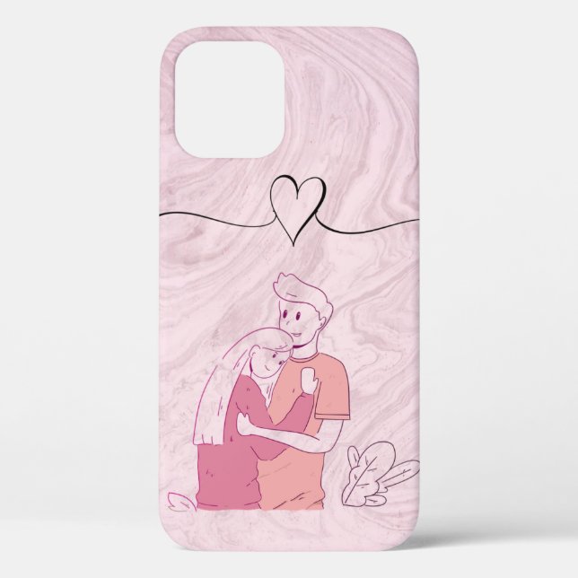 Cool Trendy Pink Couple Case-Mate iPhone Hülle (Rückseite)