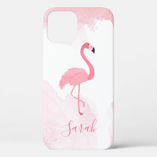 Cool Trendy Pink Flamingo Case-Mate iPhone Case (Rückseite)